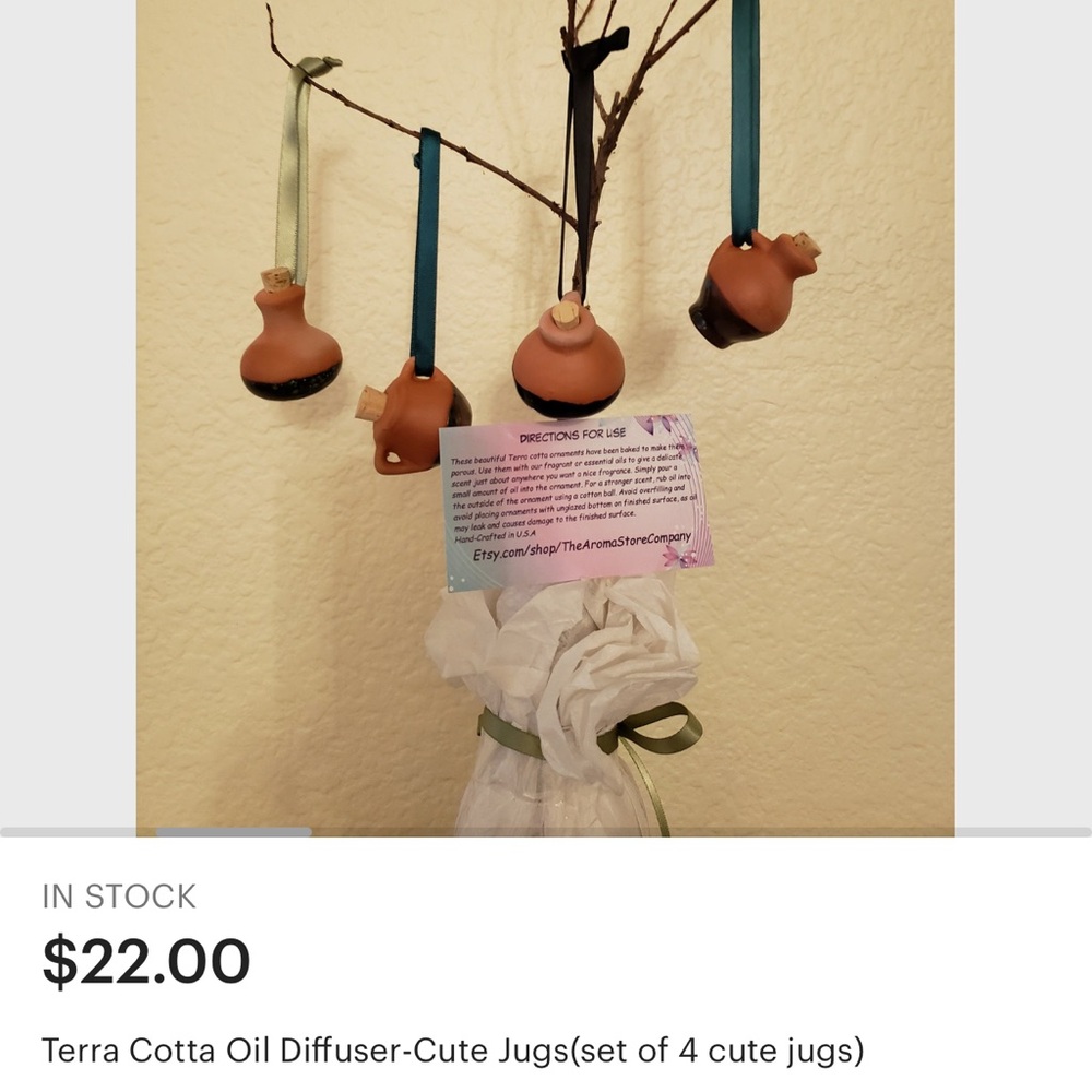 Terracotta Car Diffuser/ Ornament